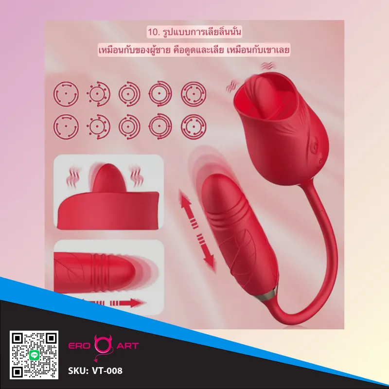 Rose Tongue เครื่องเลียพร้อมดิลโด้