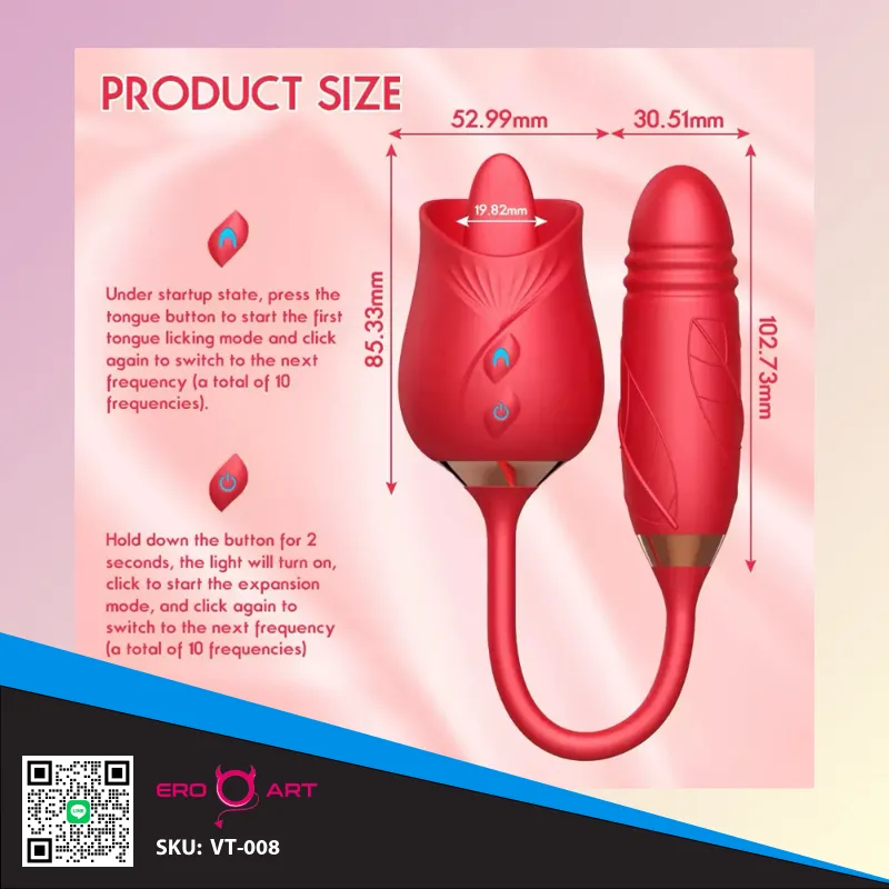 Rose Tongue เครื่องเลียพร้อมดิลโด้ 3